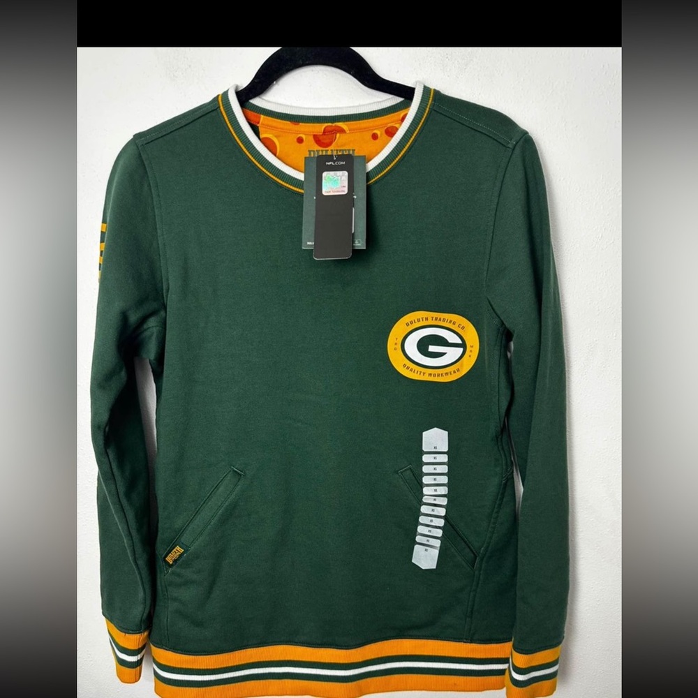 Duluth Trading co Green Bay Packers crew neck women’s size XS/S NWT